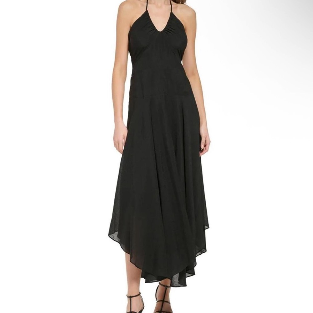 Elegant Black Halter Dress
